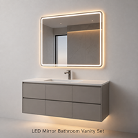 Kabinet Kamar Mandi Modern Dinding Stainless Steel dengan Dua Pintu, Perabot Kamar Mandi untuk Proyek Hotel Villa