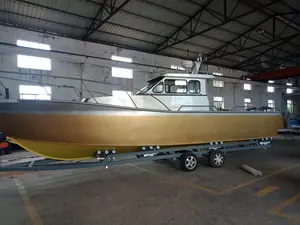 7m الألومنيوم المقصورة كروزر قارب طوف الطاقة طوف قارب المقصورة الألومنيوم قارب ل الصيد للبيع