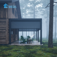 Serre de jardin motorisée de luxe écologique, durable, imperméable, en aluminium thermolaqué, taille personnalisable, protection UV