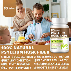 हॉट सेल साइलियम भूक कैप्सूल शाकाहारी, गैर-गमो, ग्लूटेन फ्री, बृहदान्त्र क्लींजर, आंत के स्वास्थ्य के लिए दैनिक फाइबर पूरक - Product Image 3
