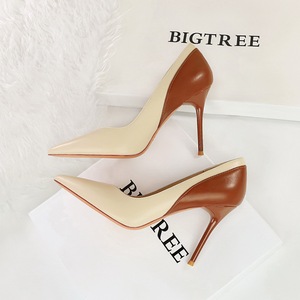 Nouvelles Escarpins Rétro à Talons Hauts 2026, Talons Aiguilles Fins, à Enfiler, Semelle Extérieure en Caoutchouc 9,5 cm, Tige en PU, Bout <span class=keywords><strong>Ouvert</strong></span>, pour Femme - Product Image 1