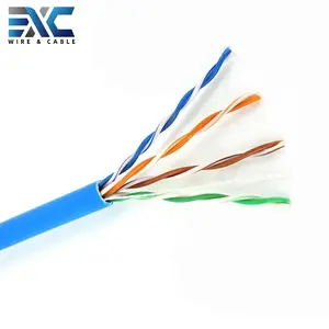 Precio de fábrica utp cable cat5e CCA 24awg Core cable de red adecuado para cable cat5e doméstico