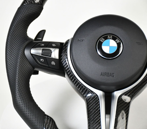 Venta al por mayor para <span class=keywords><strong>BMW</strong></span> F10 F11 F20 F21 F22 F30 F31 F32 F36 F80 M3 M4 M deporte carbono calentado Distro cuero deporte PU <span class=keywords><strong>volante</strong></span> - Product Image 2
