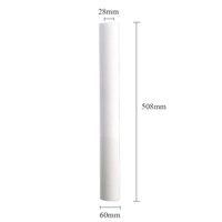 Filtre à eau industriel 20 pouces, cartouche de rechange en fibres PP à gros pores, 1 micron, 5 microns, pour sédiments, haute efficacité, blanc