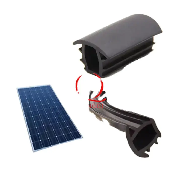 Factory Free Sample Rubber Solar Panel Sealing gasket Solar PV Panel T Shape EPDM Rubber Seal Strip Solar Panel Seam Gasket