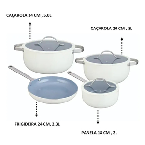 High Quality Ceramic Coated <b>Pot</b> Pan Silicone Glass Lids Stainless Steel Handle Non Stick 7 Piece Aluminium Cookware <b>Set</b> - Product Image 2