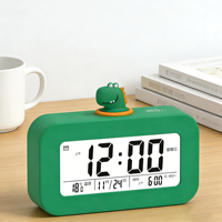 Cartoon-Nilpferd LCD Digitaler Wecker mit Niedlichem Design für Büro, Zuhause, Küche, Dekoration, Familie, Studenten und Kinder