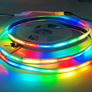 High Cri 90 COB <span class=keywords><strong>Led</strong></span> Tape 3000K 4000K 6500K CCT <span class=keywords><strong>RGB</strong></span> <span class=keywords><strong>IC</strong></span> WS2811 WS2812B RGBIC COB Stripe tiras cintas 12V 24V <span class=keywords><strong>led</strong></span> cob sttip light - Product Image 2