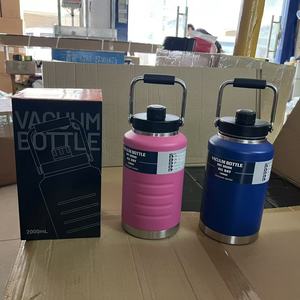 Outdoor Camping Custom <strong>2L</strong> Large Double Wall Vacuum Flask Thermos Jug Stainless Steel Insulated Sports <strong>Water</strong> <strong>Bottle</strong> With Handle - Product Image 4