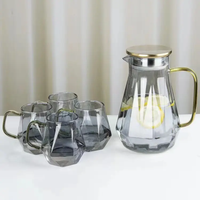 Bouilloire en verre, théière en verre borosilicate, pichet à eau, ensemble de carafes