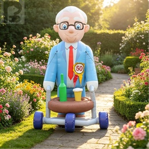 Globo Gigante Inflable de Personaje de Dibujos Animados Abraham Rollator Holland con Andador, Botella de Cerveza y Taza - Product Image 2