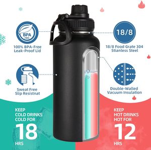 Wholesale Camping Vacuum Insulated Stainless Steel Wide Mouth Double Wall Flask with 50+ Lids Custom Logo <b>Bulk</b> Drink Bottle - Product Image 2