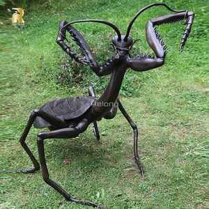 Decoración de parque público al aire libre diseño realista personalizado estatua de insecto grande <span class=keywords><strong>Mantis</strong></span> de escultura de bronce a la venta - Product Image 5
