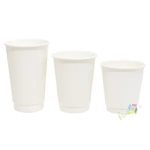 Çevre dostu geri dönüşümlü Kraft kağıt bardak özel farklı boyut kahve ve sıcak içecekler için kağıt çay bardağı