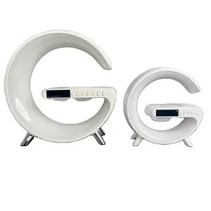 G6 ตื่นนอนหลับโคมไฟแสดงเวลานาฬิกาปลุก RGB ไฟ LED เพลงลําโพงบลูทูธไร้สาย