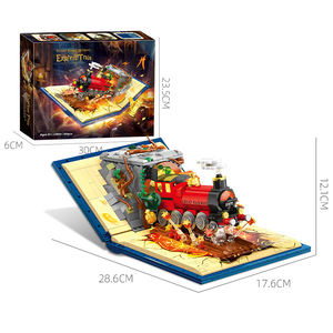 <span class=keywords><strong>Livre</strong></span> <span class=keywords><strong>pop</strong></span>-<span class=keywords><strong>up</strong></span> DIY Train express JJ9059, blocs de construction éducatifs, briques, jouets MOC pour enfants, cadeaux, plastique, 889 pièces - Product Image 2