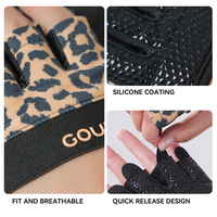 Guantes de Gimnasio de Cuatro Dedos con Agarre Antideslizante, Guantes Transpirables para Yoga, Pilates, Ciclismo, Entrenamiento al Aire Libre, Ejercicio y Deportes