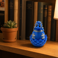 Jouet œuf de dragon imprimé en 3D sur le thème du maillot de football américain, jouet dragon articulé flexible anti-stress, cadeau de collection, décoration de bureau