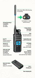 Nuevo TK11(5) Radio bidireccional analógica 999 canales Walkie Talkie NOAA Band Cross-Band <span class=keywords><strong>Intercom</strong></span> Medidor de frecuencia - Product Image 5