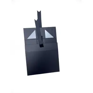 Caixa de presente magnética dobrável luxuosa com tampa de fechamento magnético de papel preto rígido dobrável