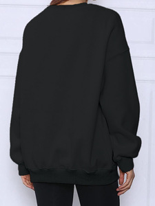 Felpa da <span class=keywords><strong>donna</strong></span> stile Casual Casual Casual da <span class=keywords><strong>donna</strong></span> tinta unita e Design a lettere <span class=keywords><strong>sostenibile</strong></span> tessuto traspirante tessuto lungo <span class=keywords><strong>abbigliamento</strong></span> - Product Image 3