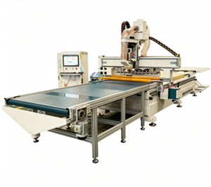 Machine à bois automatique pour la production de meubles avec ligne de production, garantissant des coupes et des assemblages précis pour armoires CNC de haute précision - Product Image 1