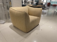 Canapé simple de style italien moderne et minimaliste pour salon, hall d'hôtel, design italien, en cuir véritable et tissu bouclé