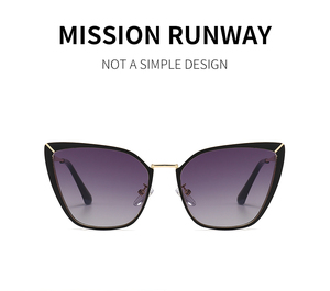 Wholesale Custom Logo Metal Cat Eye <b>Spring</b> <b>Hinge</b> Unisex Sunglasses with UV400 Lenses 6 Colors - Product Image 6