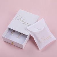 Boîte à bijoux en carton rigide avec logo personnalisé, écologique et tendance, boîte à bijoux avec tiroir, emballage cadeau