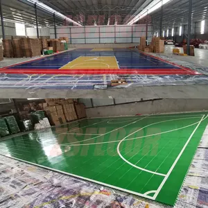 Telhas de piso anti-uv para o tribunal de basquete ao ar livre