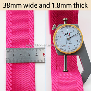 Mới 1.5 inch rắn màu Jacquard Dây đeo đàn guitar chất lượng cao 100% Polyester Vải vật liệu bền vững - Product Image 2