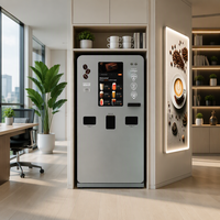 Distributeur automatique de café MR1, du grain à la tasse, paiement par pièces et code QR, libre-service pour le bureau