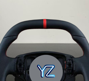Volant en cuir pleine fleur YZ personnalisé avec bande rouge supérieure et inférieure pour Aston 2019-2023 MY83-3600-AC, amélioration de l'intérieur de la voiture - Product Image 3