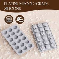 MUYULINS Moules à bonbons personnalisables en forme de fleurs et de feuilles, plateau en silicone de qualité platine LFGB, antiadhésif, sans BPA, pour bonbons gélifiés et chocolat, facile à nettoyer