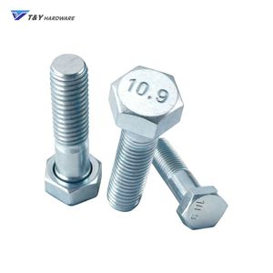 10,9 grado DIN960 <span class=keywords><strong>DIN931</strong></span> galvanizado medio hilo pesado tornillo de cabeza hexagonal perno - Product Image 1