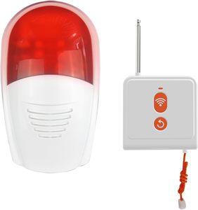 Nhấp nháy Còi báo động lớn ngoài trời SOS Hệ thống cảnh báo 1 đỏ nhấp nháy Còi báo động 1 nút khẩn cấp cho cửa hàng nhà khách sạn An ninh báo động - Product Image 4