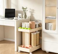 Chariot roulant pratique et fin pour espaces étroits, organisateur pour tapis de yoga, équipements de fitness, rangement chambre et salle de sport