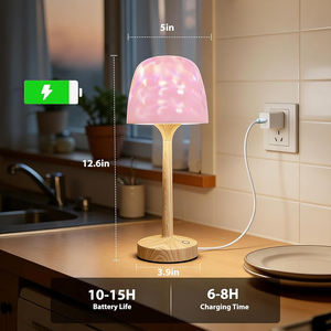 <span class=keywords><strong>Lampe</strong></span> de douche étanche avec projecteur d'ondes océaniques 16 couleurs, <span class=keywords><strong>lampe</strong></span> de table rechargeable, veilleuse étanche IP65, lumière de salle de bain - Product Image 3