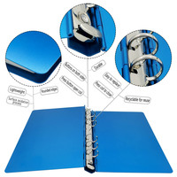 Vente en gros A4 A5 métal aluminium reliure à anneaux 100 feuilles cahier recharge à feuilles mobiles pour bureau fichier journal écriture