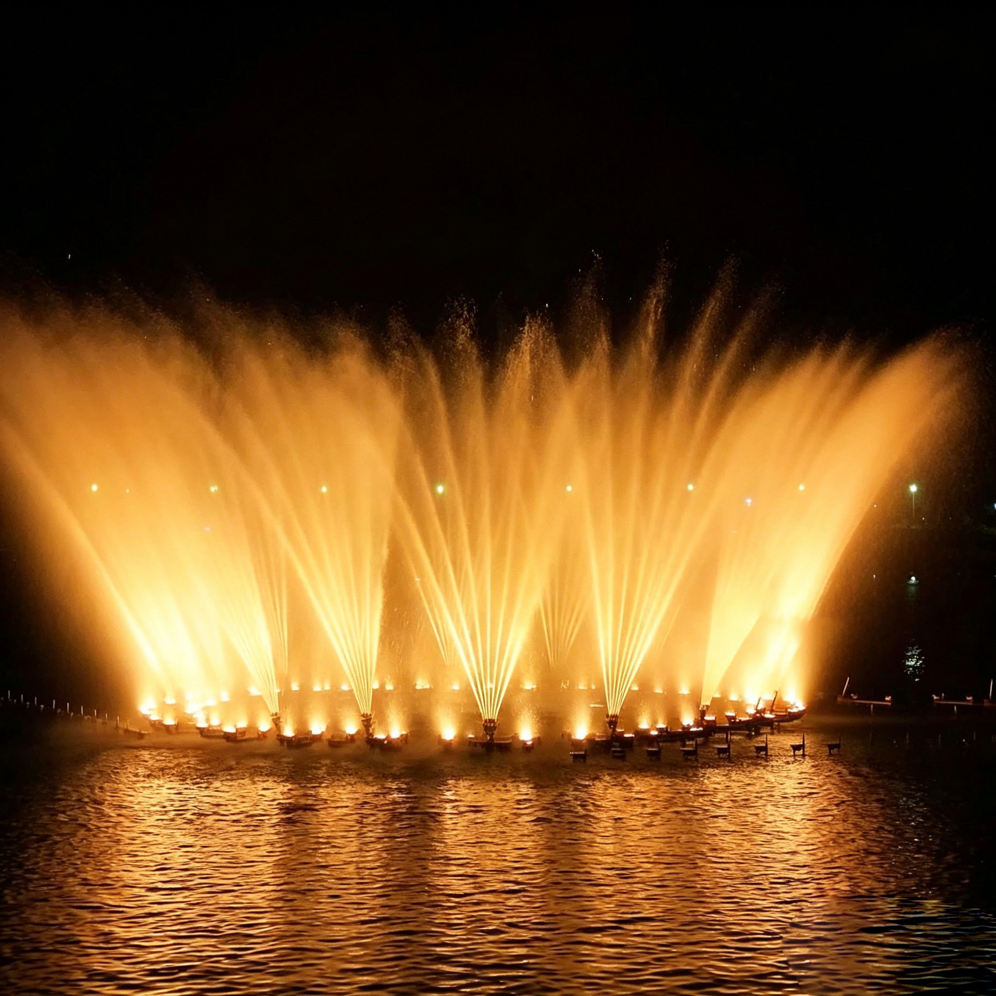 Lake Pond Open Air Use Floating Programmable System Dynamic Water Dance Multi Color LED Light Musical Fountain