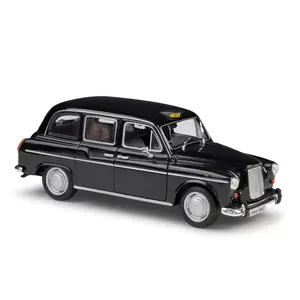 Carros bem diecast 1:24 escala fx4 londres, táxi puxar para trás, modelo de carro vintage