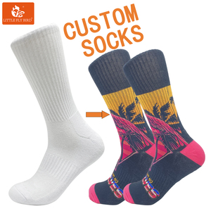 High Quality Cotton Customised Sublimation Blank <strong>Socks</strong> White Novelty Custom Logo <strong>Socks</strong> Printed Mens <strong>Socks</strong> - Product Image 1