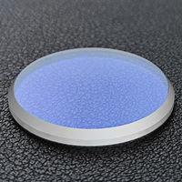 Cristal Mineral de 28 mm Plano/Cúpula Plana/Cúpula Sencilla para Relojes Automáticos de Buceo SKX013 SKX015 MOD, Cristal con Revestimiento AR Azul Rojo, Pieza de Reloj
