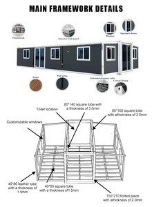 Casa Contenedor Plegable Expandible Cammi House - Diseño Moderno, Ligero, Ecológico y Transpirable, Instalación Rápida, Prefabricada y <span class=keywords><strong>Modular</strong></span> - Product Image 2