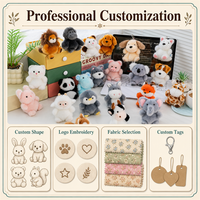 En gros, Pendentif porte-clés tendance en peluche, série Little Dou Ding, mini poupée anti-stress apaisante, en coton PP