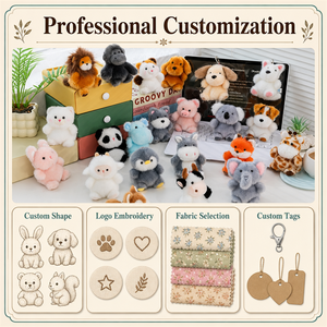 Al por mayor: Colgante de <span class=keywords><strong>peluche</strong></span> de la serie Little <span class=keywords><strong>Dou</strong></span> Ding, mini muñeco antiestrés, llavero de moda, juguetes de animales de <span class=keywords><strong>peluche</strong></span> de algodón PP - Product Image 5