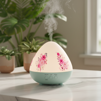 Diffuseur d'huiles essentielles pour la maison, humidificateur à brume froide, diffuseur d'arômes avec veilleuse