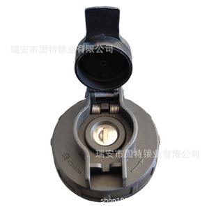 Fuel Cap <b>Lock</b> For Dongfeng Tuyi T5QT15 Light Truck 45 <b>Thread</b> Black ABS Material With Open Indicator - Product Image 3