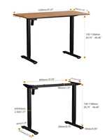 PRORIALS Bureau debout durable à moteur unique, anti-collision, de haute qualité et économique pour les petites entreprises