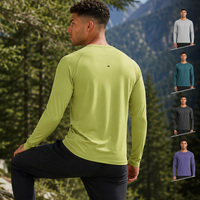 T-shirt de sport à manches longues pour homme, 135G, tissu antibactérien 7A, protection solaire, respirant, pour la randonnée et la course à pied